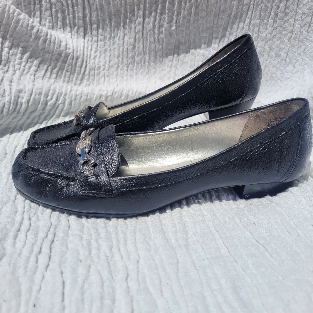 Anne Klein Black iflex Leather loafers 8.5 - Picture 7 of 11